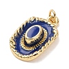 Brass Enamel Pendants KK-K408-66G-04-2
