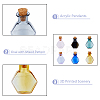 DICOSMETIC 18Pcs 9 Colors Hexagon Dollhouse Miniature Glass Cork Bottles Ornament AJEW-DC0001-11-4