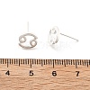 925 Sterling Silver Stud Earrings EJEW-K303-01S-04-4