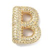 Rack Plating Brass Micro Pave Cubic Zirconia Pendants KK-Q790-01B-G-1
