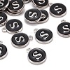 Platinum Plated Alloy Charms ENAM-S118-02S-P-4