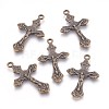 Tibetan Style Crucifix Pendants X-MLF11118Y-NF-2