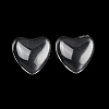 Transparent Glass Heart Cabochons GGLA-R021-16mm-1