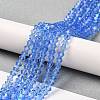 Transparent Electroplate Glass Beads Strands GLAA-F029-2mm-D07-4