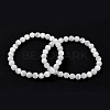 Natural Selenite Beaded Stretch Bracelets BJEW-F414-01A-02-1