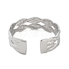 304 Stainless Steel Braided Open Cuff Bangles BJEW-M316-04P-3