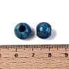 Natural Blue Agate(Dyed & Heated) European Beads G-Q607-02K-3