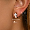 Exquisite Stainless Steel Rhinestone Hoop Earrings AK6534-4-2