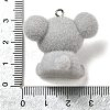 Flocky Resin Pendants RESI-E059-04D-3