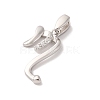 925 Sterling Silver Micro Pave Clear Cubic Zirconia Pendants STER-H117-01P-08-2
