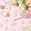 80Pcs Opaque Acrylic Bead Caps OACR-PA0001-21-4