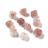 Natural Agate Flower Charms G-Z052-02A-1