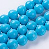 Synthetic Turquoise Beads Strands G-E456-44-14mm-1