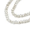 Electroplate Opaque Solid Color Glass Beads Strands X-EGLA-Q112-B02-3