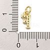 Initial Letter Brass with Cubic Zirconia Charms KK-Q814-26F-G-3