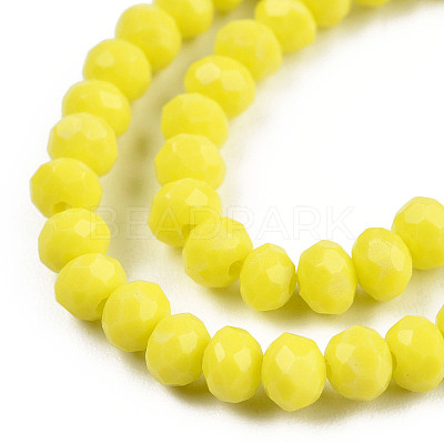 Opaque Solid Color Glass Beads Strands EGLA-A034-P10mm-D26-1