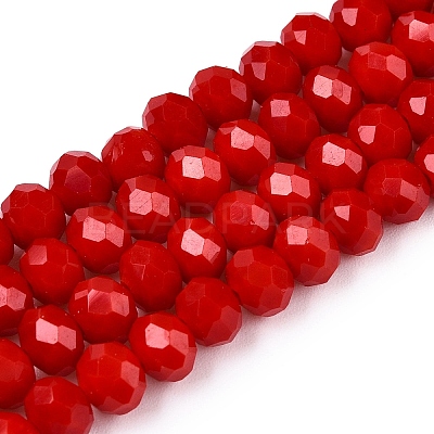 Opaque Solid Color Imitation Jade Glass Beads Strands LS-EGLA-A044-P6mm-D15-1