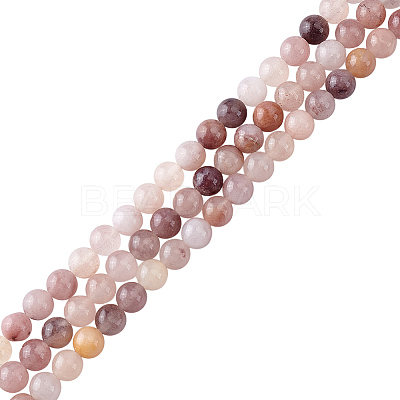 3 Strands Natural Violet Strawberry Quartz Beads Strands G-HY0001-93-1