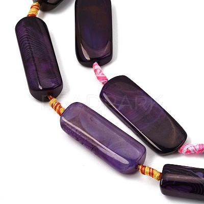 Natural Banded Agate Beads Strands G-H342-B06-01-1
