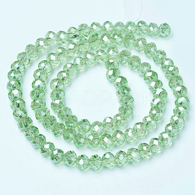 Electroplate Glass Beads Strands EGLA-A034-T4mm-B17-1