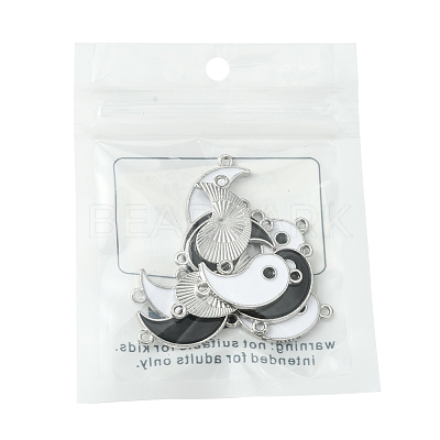 12Pcs 2 Colors Alloy Enamel Split Links Connectors ENAM-FS0001-84-1