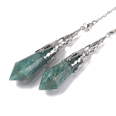 Natural Amazonite Pointed Dowsing Pendulum Big Pendants G-H285-06P-A31-1