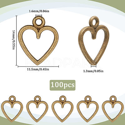 100Pcs Tibetan Style Alloy Charms FIND-SC0012-39AB-1