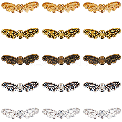 100Pcs 5 Colors Tibetan Style Alloy Beads FIND-SC0009-31-1