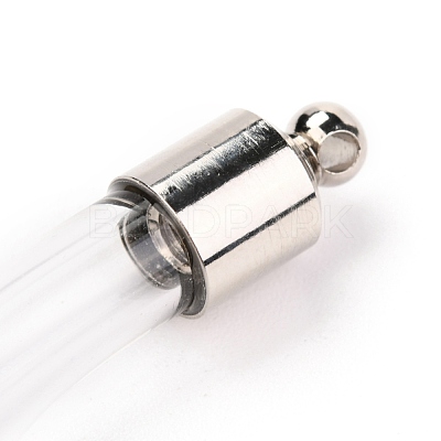 Transparent Glass Bottle Pendant GGLA-B001-04P-1
