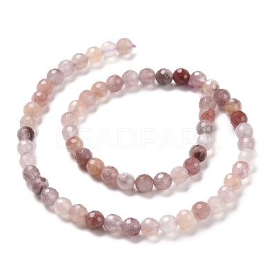 Natural Violet Strawberry Quartz Beads Strands G-E571-02A-1