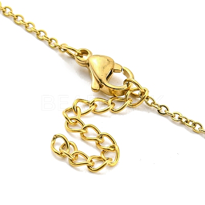 Real 18K Gold Plated Brass Charm Bracelet with Plastic Imitation Pearl Beaded BJEW-D030-04A-G-1