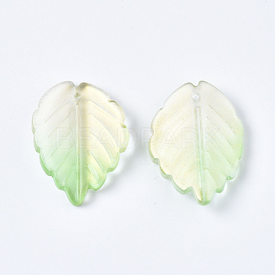 Spray Painted Glass Pendants GLAA-N042-004-1