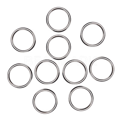 16Pcs 304 Stainless Steel Linking Rings STAS-AR0002-65A-P-1
