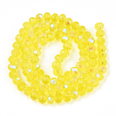 Electroplate Glass Beads Strands EGLA-A034-T2mm-L28-1