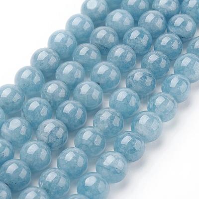 Natural Blue Quartz Beads Strands G-O047-07-8mm-1