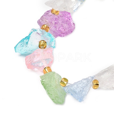 Raw Rough Natural Quartz Crystal Beads Strands G-Z131-J01-06-1