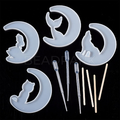 DIY Silicone Moon Molds Kits DIY-TA0008-30-1