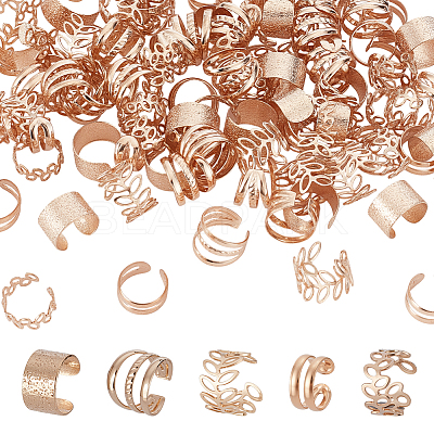 100Pcs 5 Styles Iron Hair Decoration AJEW-ME0001-49-1