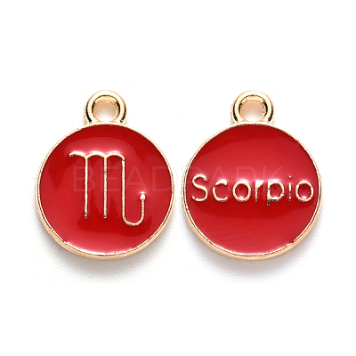 Alloy Enamel Pendants X-ENAM-S124-01B-07L-1