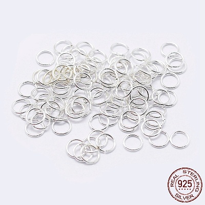 925 Sterling Silver Saw Cut Open Jump Rings STER-F036-02S-0.7x4mm-1