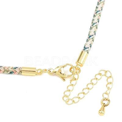 Braided Polycotton Cord Necklaces Making MAK-F038-B22-G-1