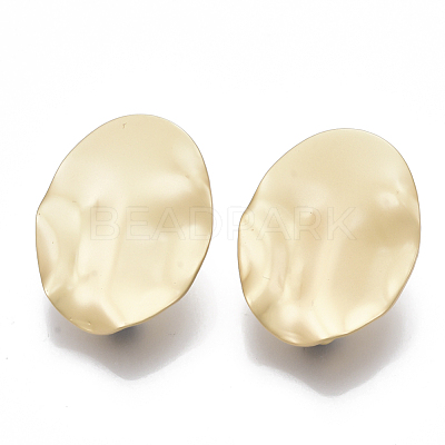 Smooth Surface Alloy Stud Earring Findings X-PALLOY-T064-35MG-1
