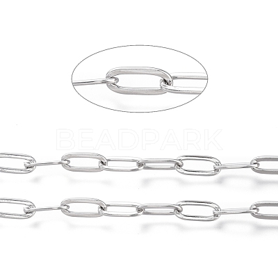 Tarnish Resistant 304 Stainless Steel Cable Chains CHS-M002-01P-1