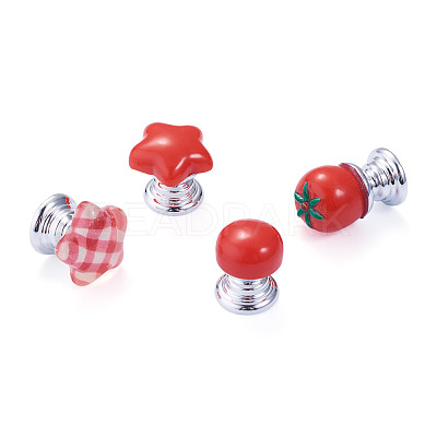 4Pcs 4 Styles Plastic Toilet Tank Button AJEW-TA0003-59-1