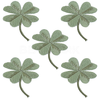 5Pcs Computerized Embroidery Cloth Iron On/Sew on Patches CLOV-LP0001-01-1