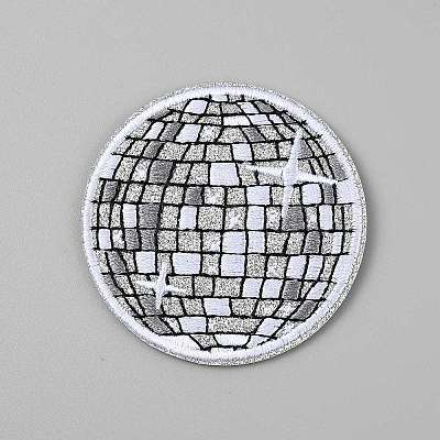 Polyester Iron on/Sew On Patches PATC-WH0022-04B-1