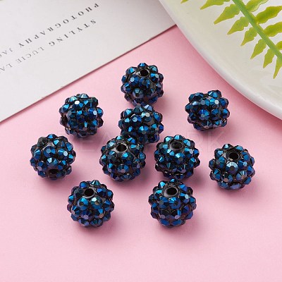 Chunky Resin Rhinestone Beads RESI-M019-11-1