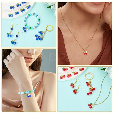 50Pcs Glass Pendants PALLOY-SZ00001-1