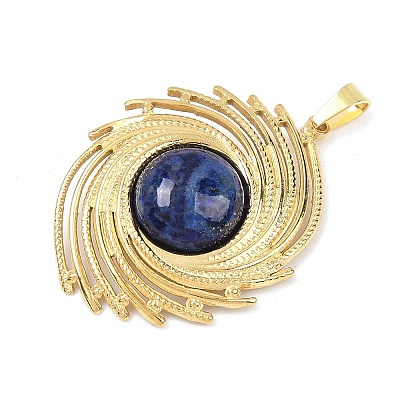 Dyed Natural Lapis Lazuli Pendants STAS-B109-01G-05-1