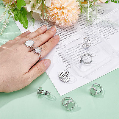 304 Stainless Steel Cuff Ring Findings FIND-UN0003-47C-1